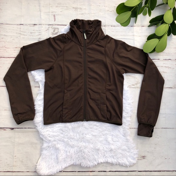 lululemon athletica Jackets & Blazers - Lululemon Brown Chevron Print Jacket M/L